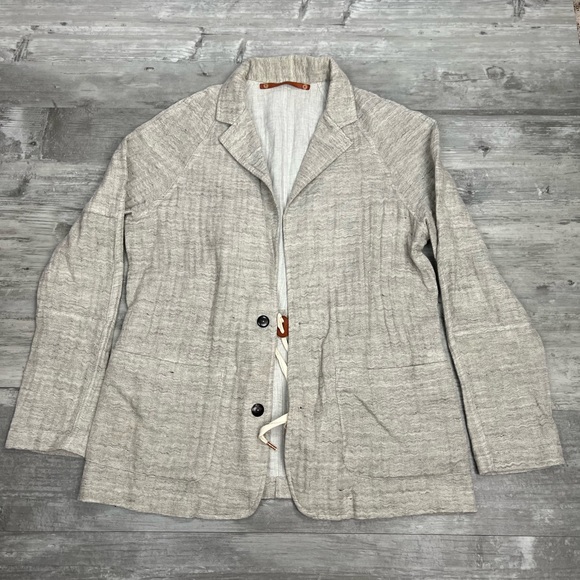 Billy Reid Other - Billy Reid Natural Linen Unstructured Blazer L